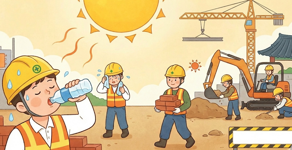 카드 폭우가 자주 오는 마을에서는 집이 잠겨요.